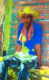 Old Mexican with Beer, San Juan de Abaja, Mexico